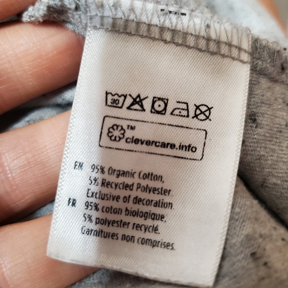 Tentree Short Sleeves Top. T-Shirt. Light Heatheted Grey With Black Dots. Men XL - Picture 6 of 7